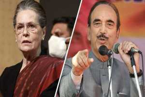 Soniya Gandhi and Ghulam Nabi Azad