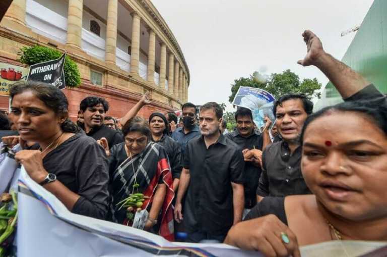 rahul gandhi protest