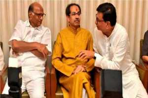 Sharad Pawar, Uddhav Thakarey and Balasaheb Thorat