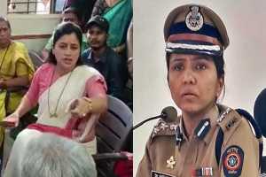 Navneet Rana and Amravati Police Commissioner Arti Singh