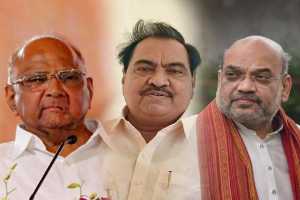 NCP pawar, eknath khadse and shah