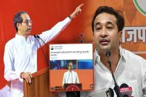 nitesh rane, shivsena chief uddhav thackeray