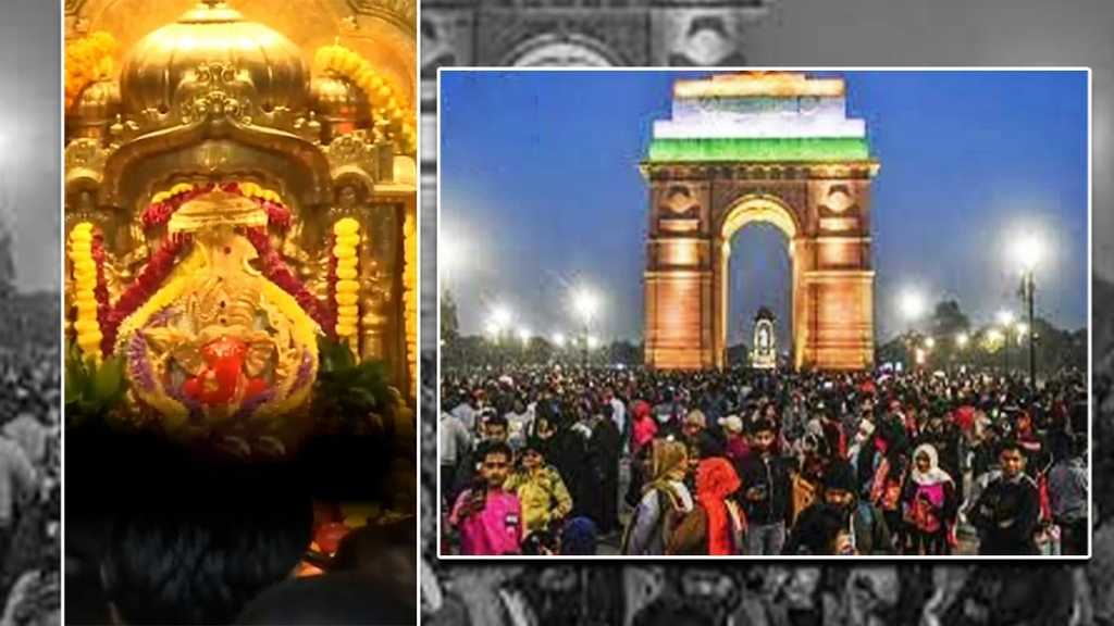 साल 2023 का आगाज मंदिरों से लेकर ऐतिहासिक स्थलों पर उमड़ी लोगों की भीड़