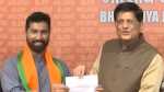 Anil Antony Join Bjp with Piyush Goyal