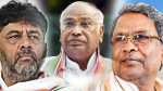 karnataka cm race dk shivakumar siddaramaiah mallikarjun kharge