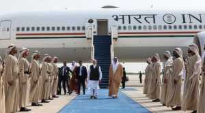 pm narendra modi reached uae from France