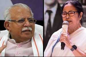 haryana cm manohar lal khattar cm mamata banarjee