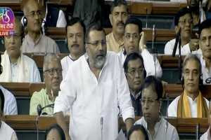 no confidence motion debate bjp mp nishikant dubey attacked sonia rahul gandhi jdu rjd