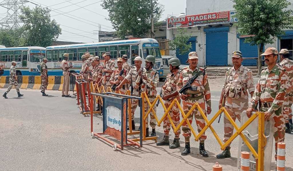 shobha yatra in nuh forces deployed high alert in haryana