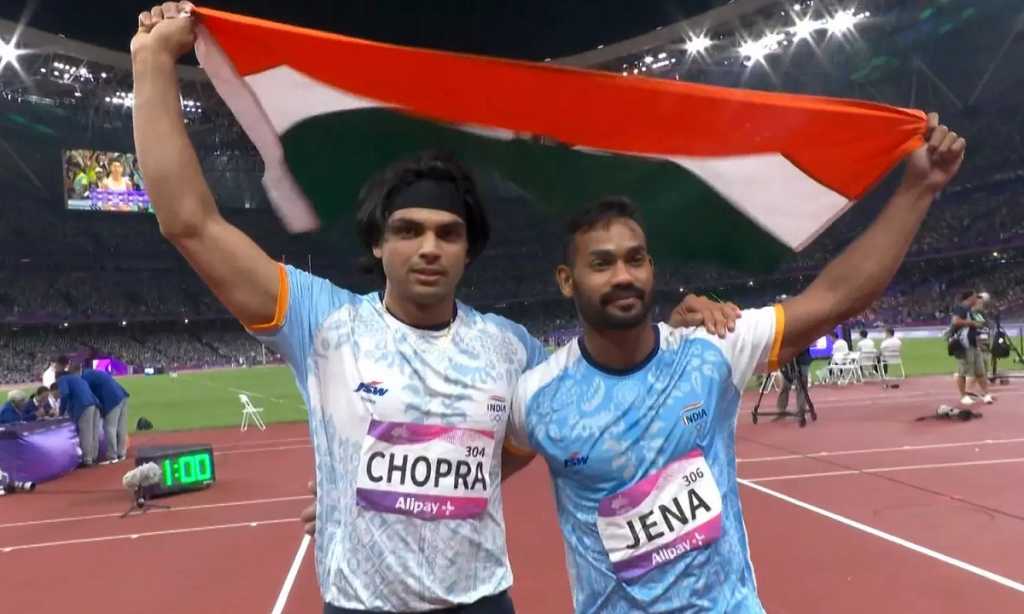 asian games 2023 neeraj chopra won gold medal and kishore jena won silver in javelin throw