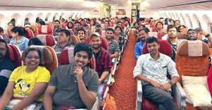 operation ajay first plane carrying 212 indian from israel reached delhi airporte