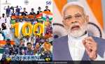 pm narendra modi congratulated 100 medals asian games