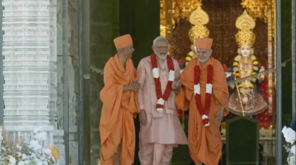 pm narendra modi inaugurates first hindu mandir in abu dhabi