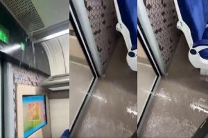 Roof-leak-of-luxurious-Delhi-to-Varanasi-Vande-bharat-Express