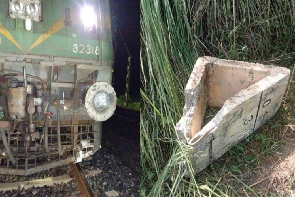 Railway Tracks: रेलवे ट्रैक पर सीमेंट ब्लॉक फेंककर मालगाड़ी को पटरी से उतारने की साजिश? 