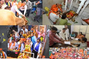 BJPs-Bhatkhalkar-filed-nomination-with-Swambhu-Ganesh-Darshan-and-grand-procession-party-expressed-confidence-for-the-third-time