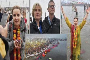 Maha-Kumbh-2025-Peace-of-mind-through-yoga-meditation-and-satsang-on-shore-of-Ganges