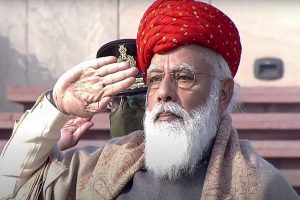 PM-Narendra-Modi-wears-multi-coloured-Rajasthani-turban-on-74th-Republic-Day-parade