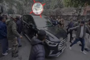 arvind-kejriwal-car-attacked-attack-on-former-delhi-chief-minister-arvind-kejriwals-car-in-bjp-delhi-assembly-election