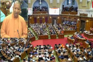 Assembly-Budget-Session-CM-Yogi-scolds-the-opposition-roams-around-with-a-copy-of-the-Constitution-in-his-hand-but