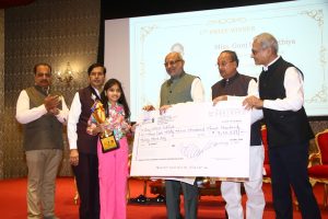 Winners of '2550th Bhagwan Mahavir Swami Nirvanotsav' state level essay competition were felicitated