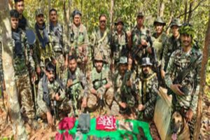 Jharkhand-Security-forces-demolished-Naxalite-camp-in-Chaibasa-seized-huge-cache-of-weapons