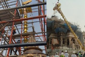 Ayodhya-42-feet-high-flag-pole-installed-on-the-main-peak-of-Ram-Janmabhoomi-temple