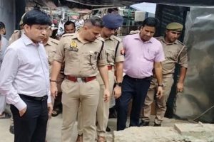 DM-SP-busy-in-inspection-of-Satyavrat-Chowki-and-Chakki-Pat-in-Sambhal