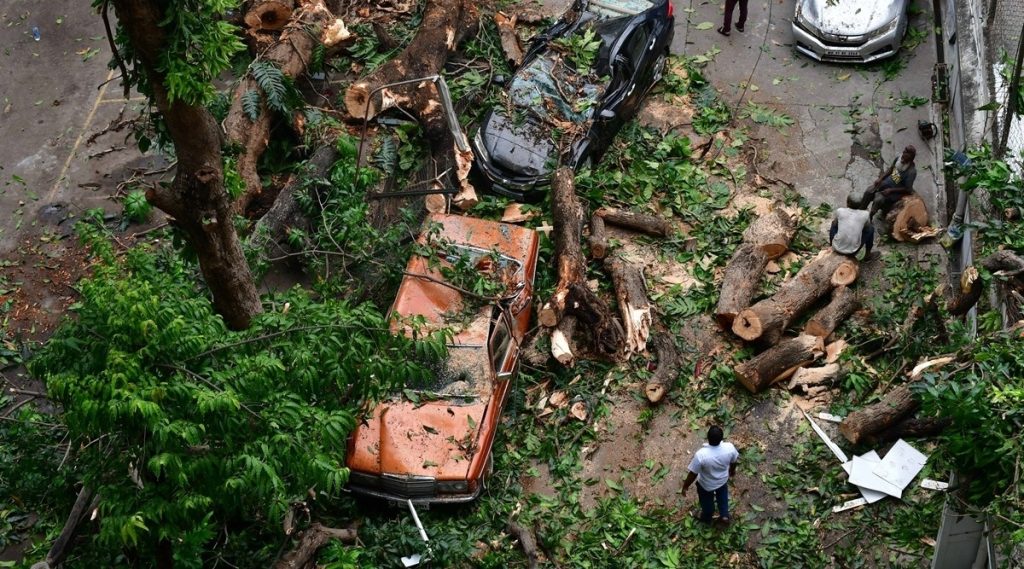 मुंबई की बेहिसाब बारिश, 29 पेड़ गिरे, कई जगह आग लगने की खबर !