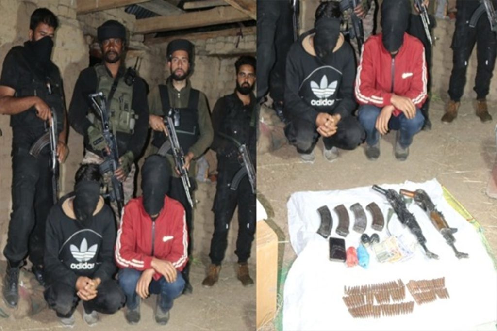 शोपियां में दो हाइब्रिड आतंकवादी हथियारों के साथ गिरफ्तार