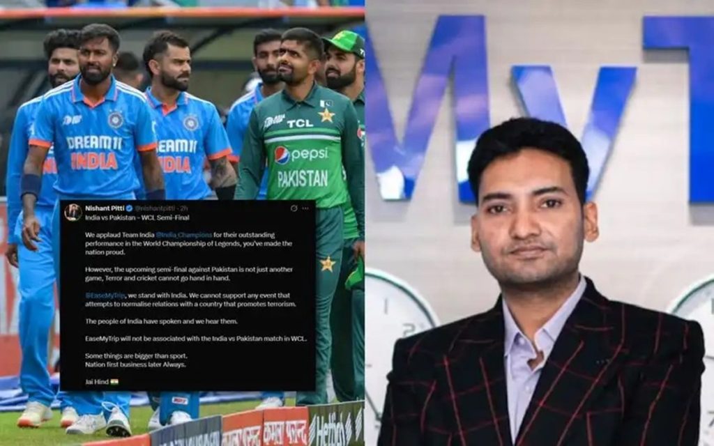 “खेल से ऊपर है राष्ट्र”: EaseMyTrip ने भारत-पाक सेमीफाइनल से समर्थन वापस लिया!