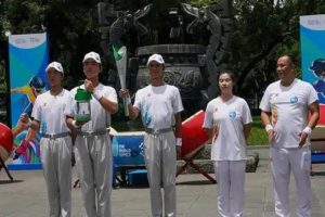 World-Sports-Festival-flame-lit-torch-relay-held-for-the-first-time!