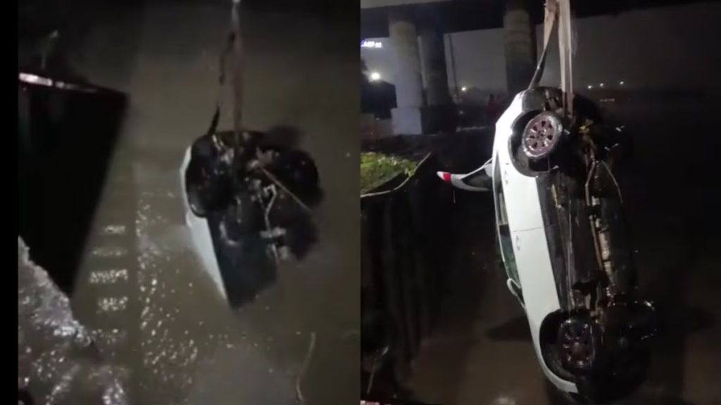 गूगल मैप ने दिखाया गलत रास्ता, महिला कार समेत खाड़ी में गिरी!