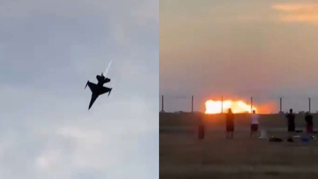 एयर शो की रिहर्सल के दौरान F-16 फाइटर जेट क्रैश, पायलट की मौत!