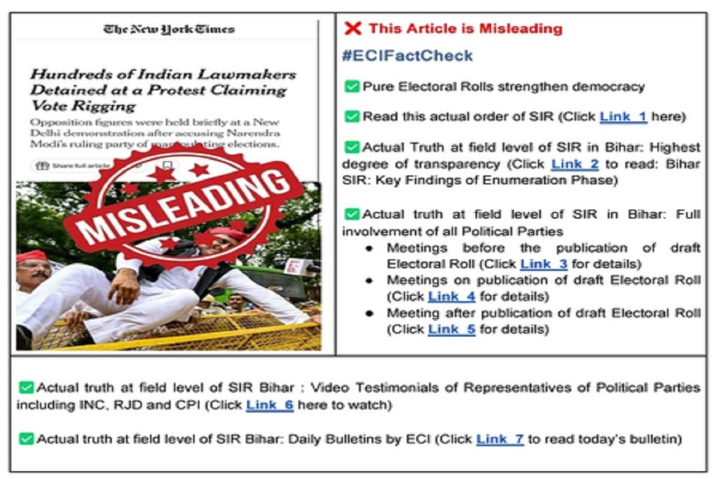 फैक्ट चेक: ईसीआई ने मतदाता सूची हेराफेरी दावा खारिज किया! 