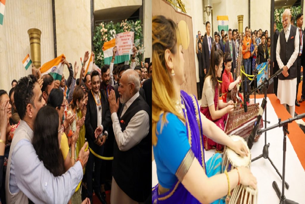 चीन में भारतीय समुदाय ने पीएम मोदी का किया भव्य स्वागत, भारत के लगे जयकारे!