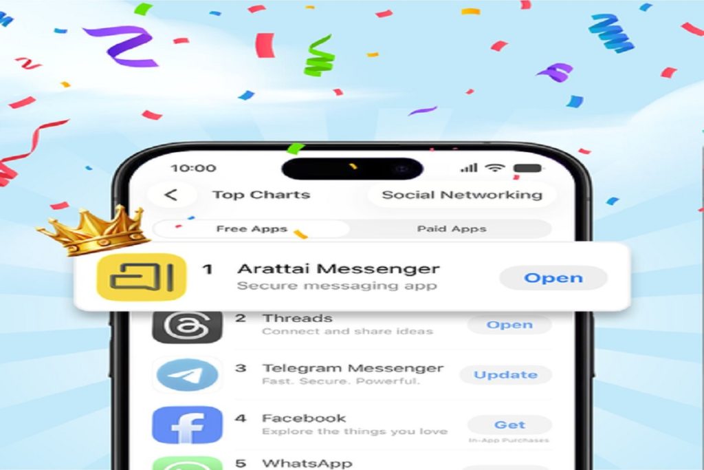 मैसेजिंग ऐप अरट्टाई में तेजी से बढ़ रहे यूजर्स, यूपीआई जैसी सुविधा पर काम!