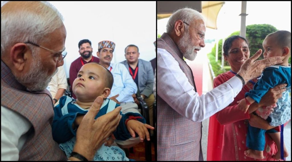 त्रासदी में अनाथ हुई 11 महीने की नीतिका से मिले पीएम मोदी!