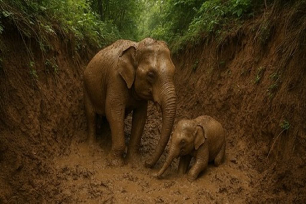 झारखंड रामगढ़ में कुएं में गिरे दो हाथी, रेस्क्यू जारी!