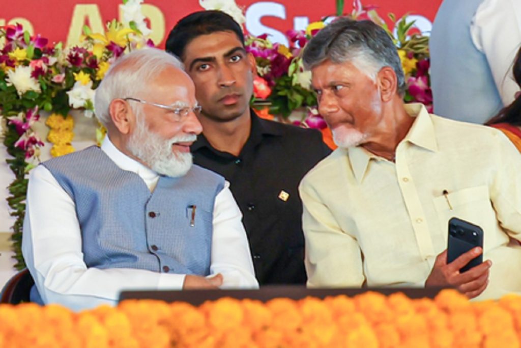 आंध्र प्रदेश में सीएम नायडू ने पीएम मोदी की सराहना की!