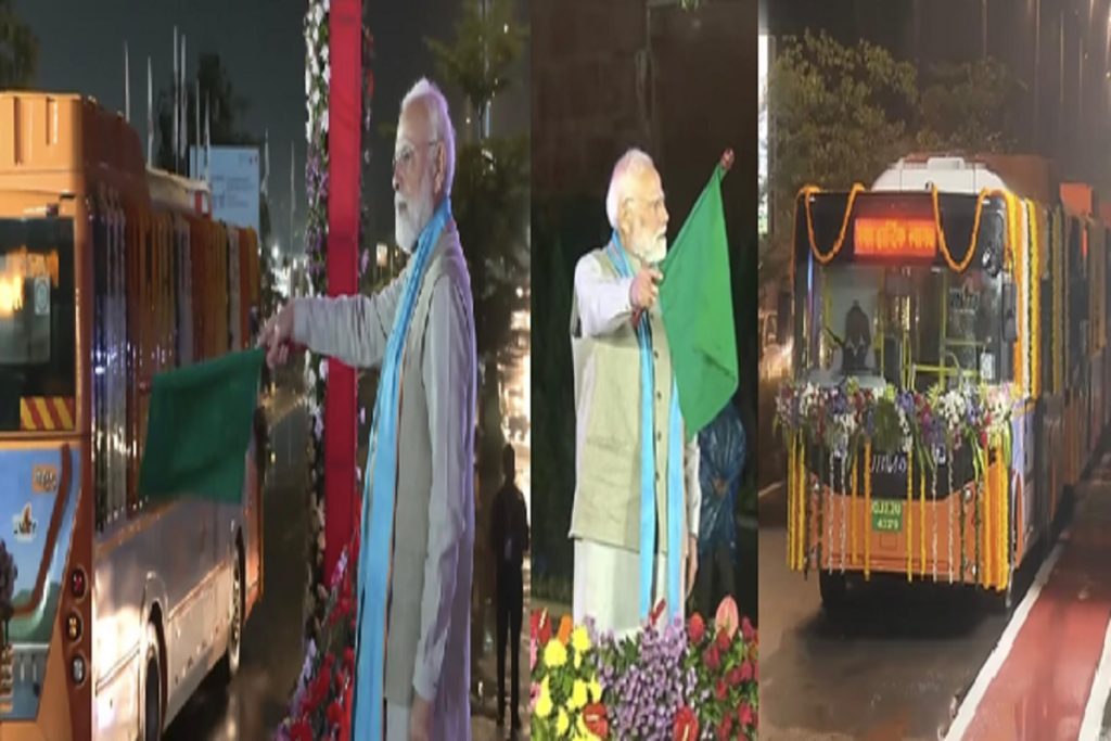 पीएम मोदी ने स्टैच्यू ऑफ यूनिटी से 25 ई-बसों को दिखाई हरी झंडी!