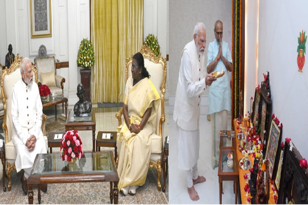 पीएम मोदी ने राष्ट्रपति और उपराष्ट्रपति से मुलाकात कर दी शुभकामनाएं!