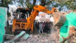 Uttar Pradesh: Bulldozers demolished 10 illegal shrines built on the land of Bahraich Suheldev Medical College.