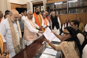 Bihar-Nitish-Kumar-files-nomination-for-Rajya-Sabha-Home-Minister-Amit-Shah-present!
