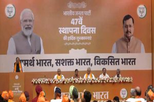 BJP Foundation Day: Not Just a Celebration, But a Day of Resolve — Nitin Naveen! On the occasion of the Bharatiya Janata Party's 47th Foundation Day, an event was organized at the party office on Monday, attended by a large number of party workers and office bearers. Speaking on this occasion, the party's National President, Nitin Naveen, addressed the workers and elaborated on the organization's achievements as well as its future direction. In his address, BJP National President Nitin Naveen stated that this marks the first Foundation Day celebration since he assumed the role of National President, and he considers it a matter of immense privilege to celebrate it alongside the party workers. He further remarked that during the elections, he had the opportunity to work closely with the party workers from the Chandni Chowk district, and being present amongst them today is, for him, a deeply emotional moment
