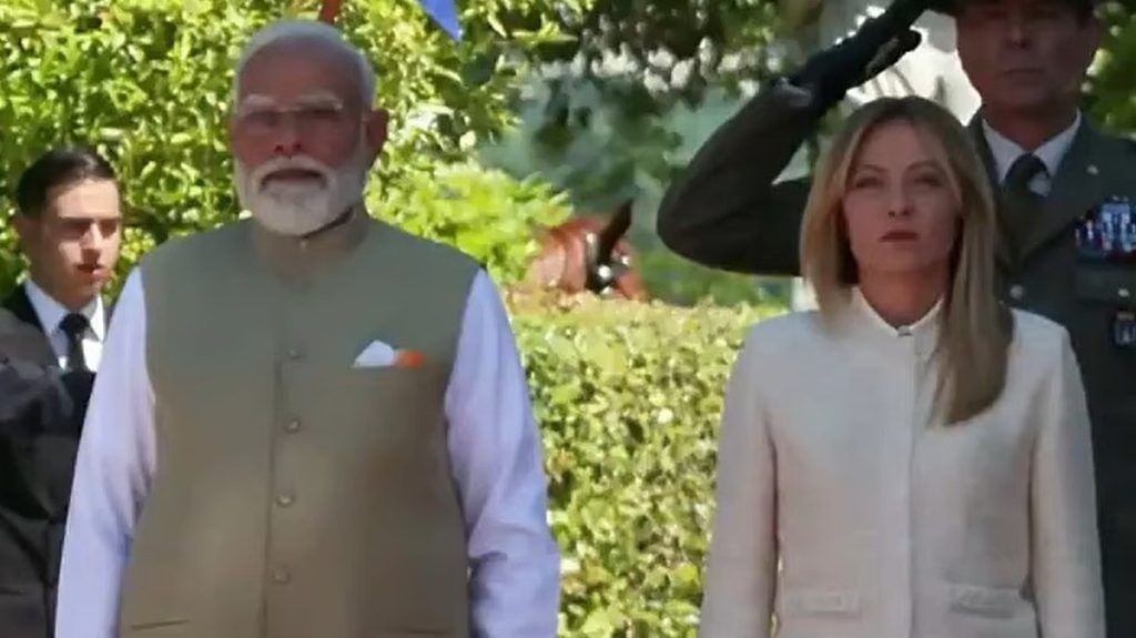 सैन्य सम्मान और मेलोनी से मुलाकात के साथ पांच देशों की यात्रा का समापन