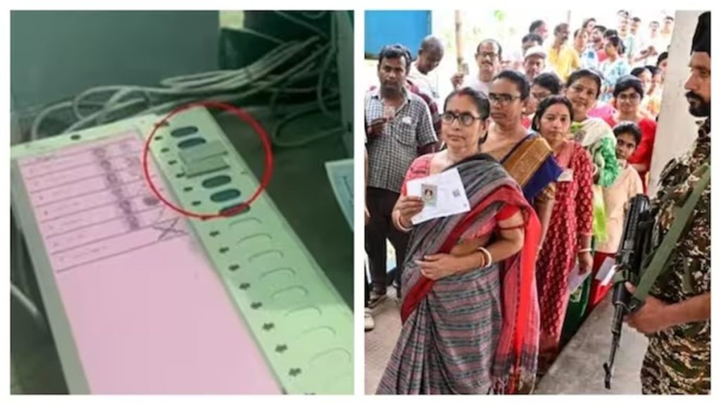 पश्चिम बंगाल चुनाव 2026: EVM में टेप लगाने के कारण आज 15 बूथों पर हो रहा पुनर्मतदान