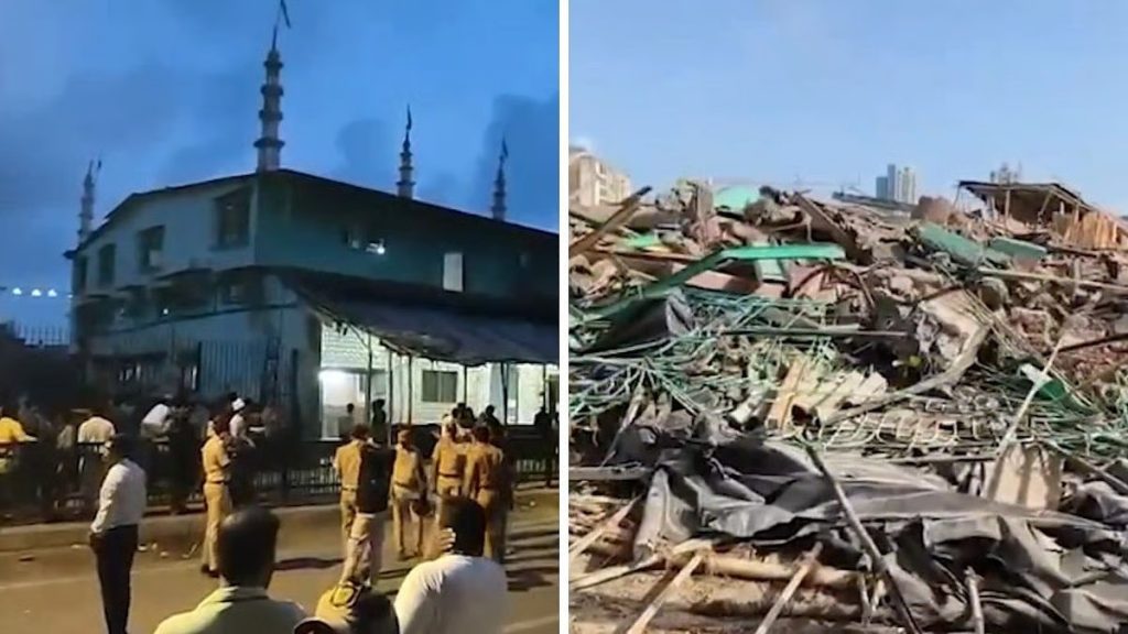 भायंदर में नूरी मस्जिद का अवैध ढांचा ध्वस्त