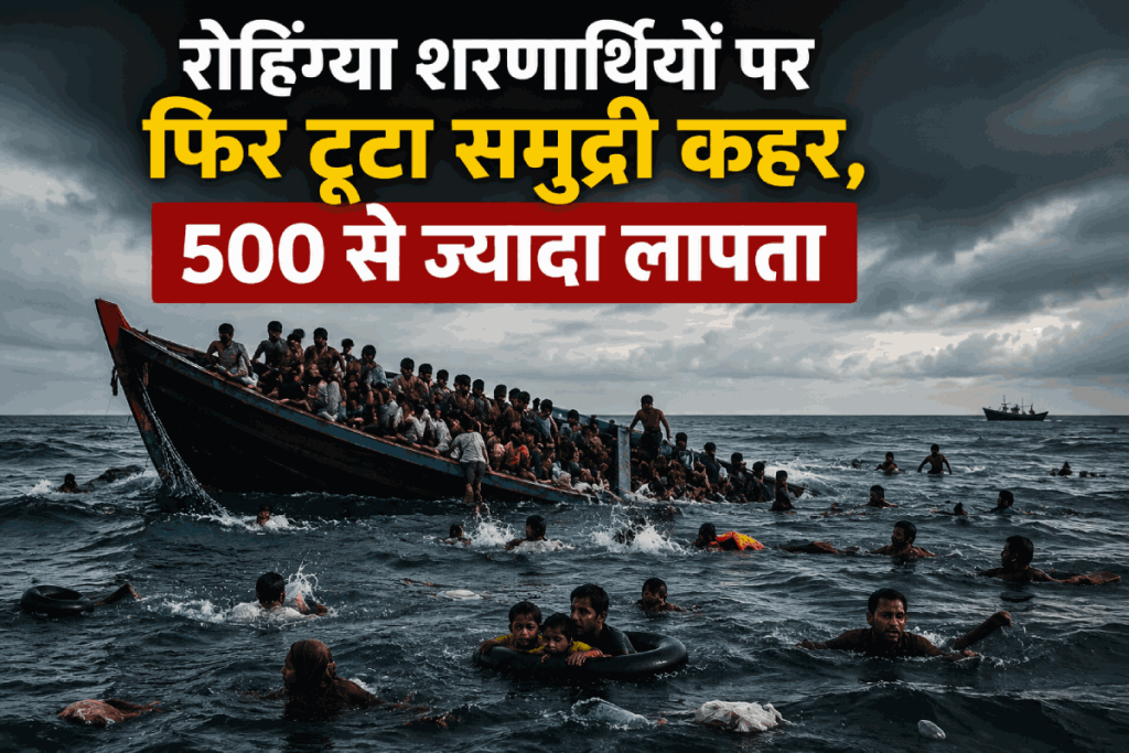 रोहिंग्या शरणार्थियों पर फिर टूटा समुद्री कहर, 500 से ज्यादा लापता