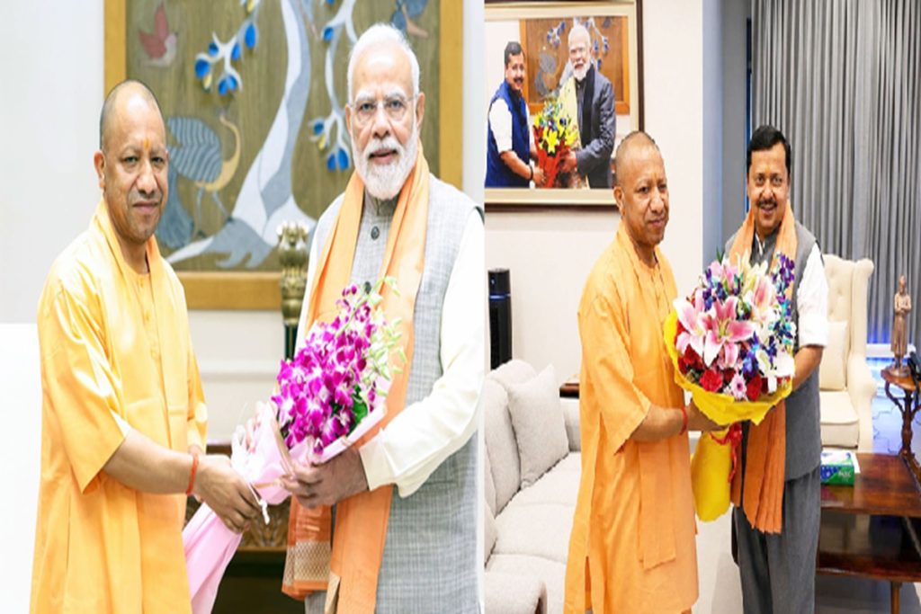 नई दिल्ली में पीएम मोदी से मिले सीएम योगी, नितिन नवीन से भी मुलाकात! 